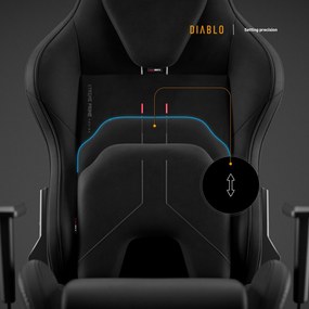 Scaun gaming negru Diablo X.One Prime, Normal Size, Burned Black