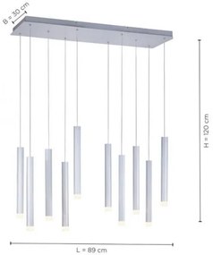 Lustră LED pe cablu BRUNO 10xLED/4,8W/230V Leuchten Direkt 15206-95