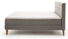 Pat boxspring gri deschis 160x200 cm Stockholm – Meise Möbel