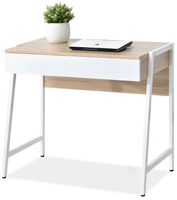 Masă PC Norway (stejar + alb). 1109803