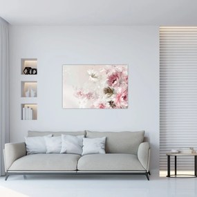Tablou - Pictura flori roz (90x60 cm)