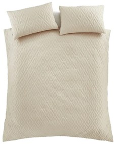 Lenjerie de pat bej pentru pat dublu 200x200 cm Jacob Geo – Catherine Lansfield