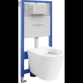 Mexen set WC încastrat cadru Felix Slim cu vas de toaletă  Rico, Albă - 6103372XX00