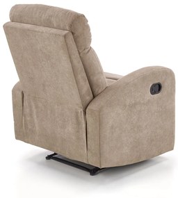 Fotoliu recliner Oslo 1S stofa bej H100 cm