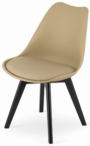 OFERTA Scaun bej BALI MARK cu picioare negre II. calitate