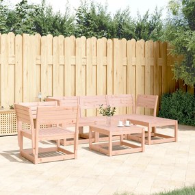 vidaXL Set mobilier relaxare de grădină, 5 piese, lemn masiv douglas