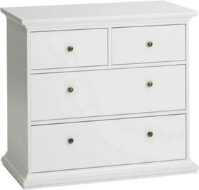 Comoda PARIS, alb, PAL infoliat, 96x49x87 cm