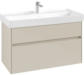 Dulap baza suspendat, Villeroy&amp;Boch Collaro, 95.4x54.6x44.4cm, iluminare ambientala, C011L0