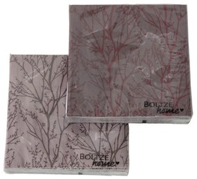 Servetele Forest 17x17 cm, maro/bordo, 20 buc/set, model 2
