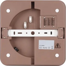 Brilagi-LED BENE, corp de iluminat exterior LED cu senzor, 18W/230V, 21,5 x 21,5 cm, maro, IP54