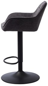 Scaun de bar gri închis cu înălțime ajustabilă Nolan – Unique Furniture