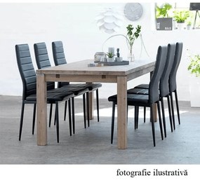 Scaun, piele eco albă/metal alb, COLETA NOVA