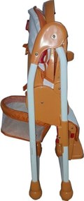 Scaun de masa pentru copii si bebe Baby Care™ reglabil in 3 trepte,pliabil, centura de siguranta, sezut comfortabil, masuta detasabila, functie