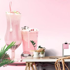 Fototapet autoadeziv cocktail de lapte roz