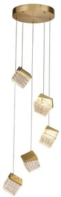 Lustra cu 5 pendule LED Cuboid