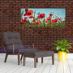 Tablou - Pe câmpul cu maci (120x50 cm)