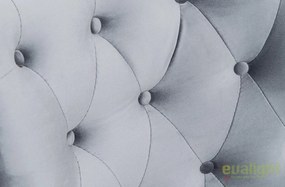 Scaun de birou elegant Victorian, catifea gri argintiu