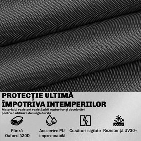 Outsunny Huse pentru Mobilier de Grădină 4 Piese, Impermeabile, Negru | Aosom Romania