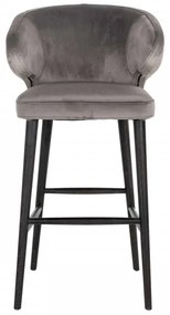 Scaun de bar tapitat Indigo gri