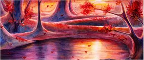 Tablou cu pădurea fermecată (120x50 cm)