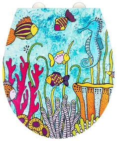 Capac WC 37 x 44,5 cm Easy-Close (cu închidere automată) Rollin'Art Ocean Life – Wenko