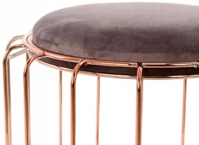 Taburet tapitat/masuta de cafea rotund/a Comfortable 50x50x45 cm lila