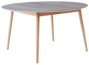 Masă de dining rotundă extensibilă cu blat ceramic cu blat suplimentar ø 135 cm Meza – Hammel Furniture