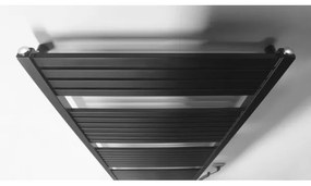 Radiator portprosop electric pentru baie Aqualine TONDI-E 600W/230V 169 cm negru mat