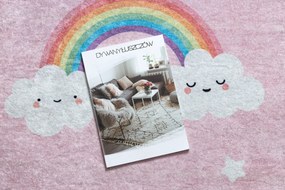 JUNIOR 52063.802 covor lavabil Curcubeu, nori pentru copii anti-alunecare - roz