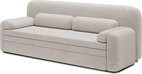 Canapea bej extensibilă/cu spațiu de depozitare cu tapițerie din catifea reiată 236 cm Elioss – ELTAP