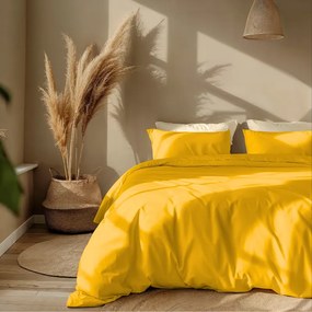 Lenjerie de pat din bumbac percale DOVER mustar Dimensiune lenjerie de pat: 2 buc 60 x 70 cm | 200 x 200 cm
