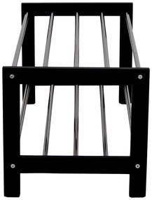 Suport de pantofi negru din lemn de plop Padova - House Nordic