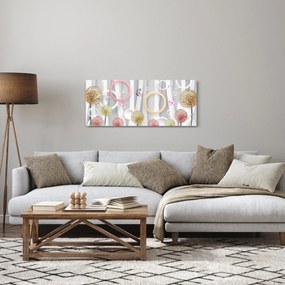 Tablou abstract cu păpădii (120x50 cm)