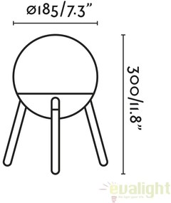 Lampa de masa / Veioza design modern minimalist MINE Grey 28379