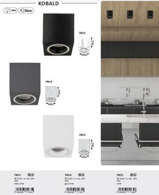 Spot aplicat tavan Kobald gri