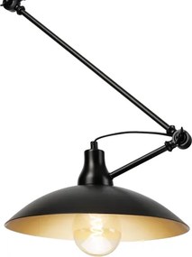 Brilagi - Lustră LED pe tijă IRONBEAM 1xE27/60W/230V neagră