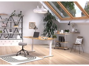 Birou cu blat cu aspect de lemn de stejar cu înălțime ajustabilă 80x120 cm Downey – Germania