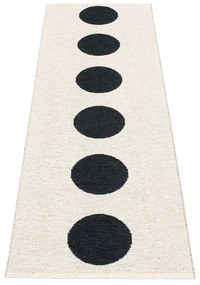Covor tip traversă pentru interior și exterior alb-negru 70x225 cm Vera Black – Pappelina