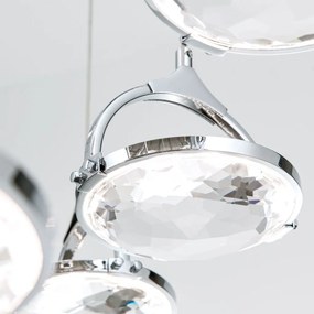 Lustra LED suspendata cu cristal K9 design lux MOON 12L