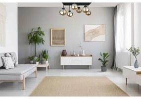 Lustră aplicată DEA 6xE14/60W/230V negru/bej fumuriu