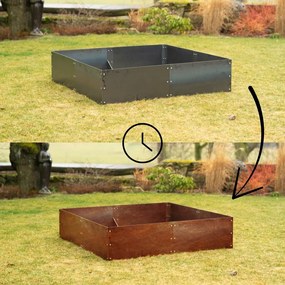 Alto Paturi ridicate 148 x 148 x 36 cm, corten CORGARDEN 1013