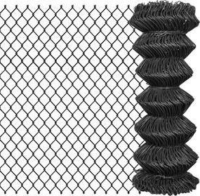 vidaXL Gard plasă de sârmă, gri, 15 x 1 m, oțel