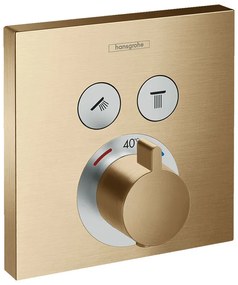 Baterie de dus, Hansgrohe, ShowerSelect, termostatata, cu 2 functii, bronz periat