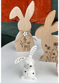 Iepuras de Paste din lemn FLORAL RABBIT 20 cm