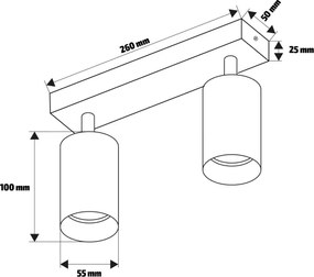 Brilagi - Spot LED RGBW reglabil SELE DIAMANT 2xGU10/6,5W/230V Wi-Fi alb