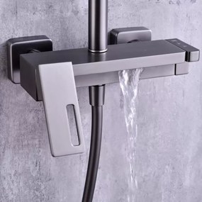 Coloană de Duș din Alamă Sanitară Satinată Model 9810N – Design Durabil și Modern pentru Baia Ta