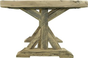 Masă stejar masiv Dining Morgan Vechi 200/220/, 240 × 100 × 79 cm - 200x100cm
