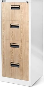 Fișet Sara alb și stejar sonoma (46x132 cm)