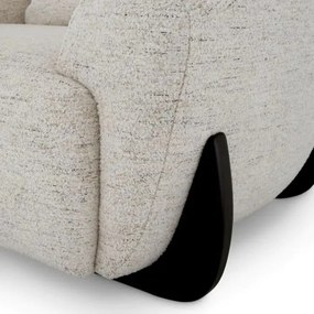 Fotoliu design LUX Siderno, Seashell off-white