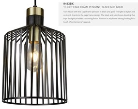Lustra / Pendul design modern Bird Cage 9413BK SRT